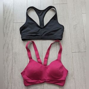 Bundle of Victoria's Secret sports bra black pink size small